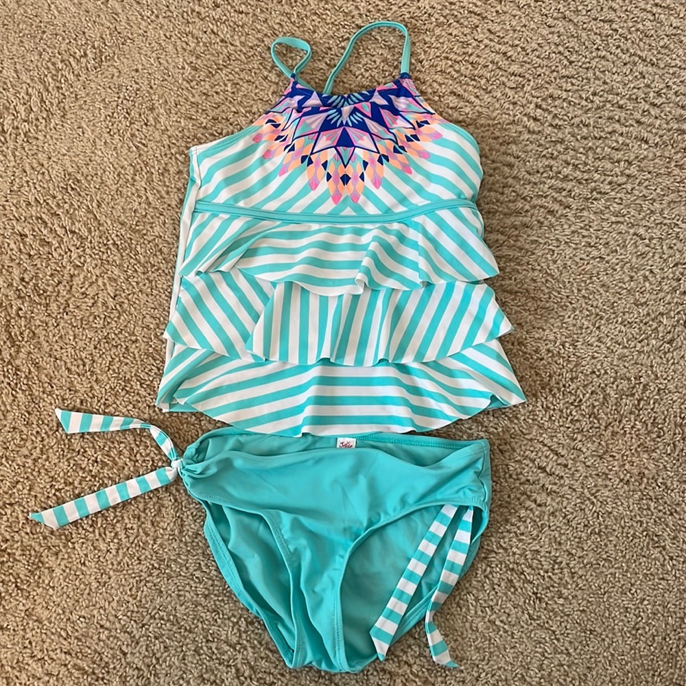 Justice girls size 12, two piece bathing suit
